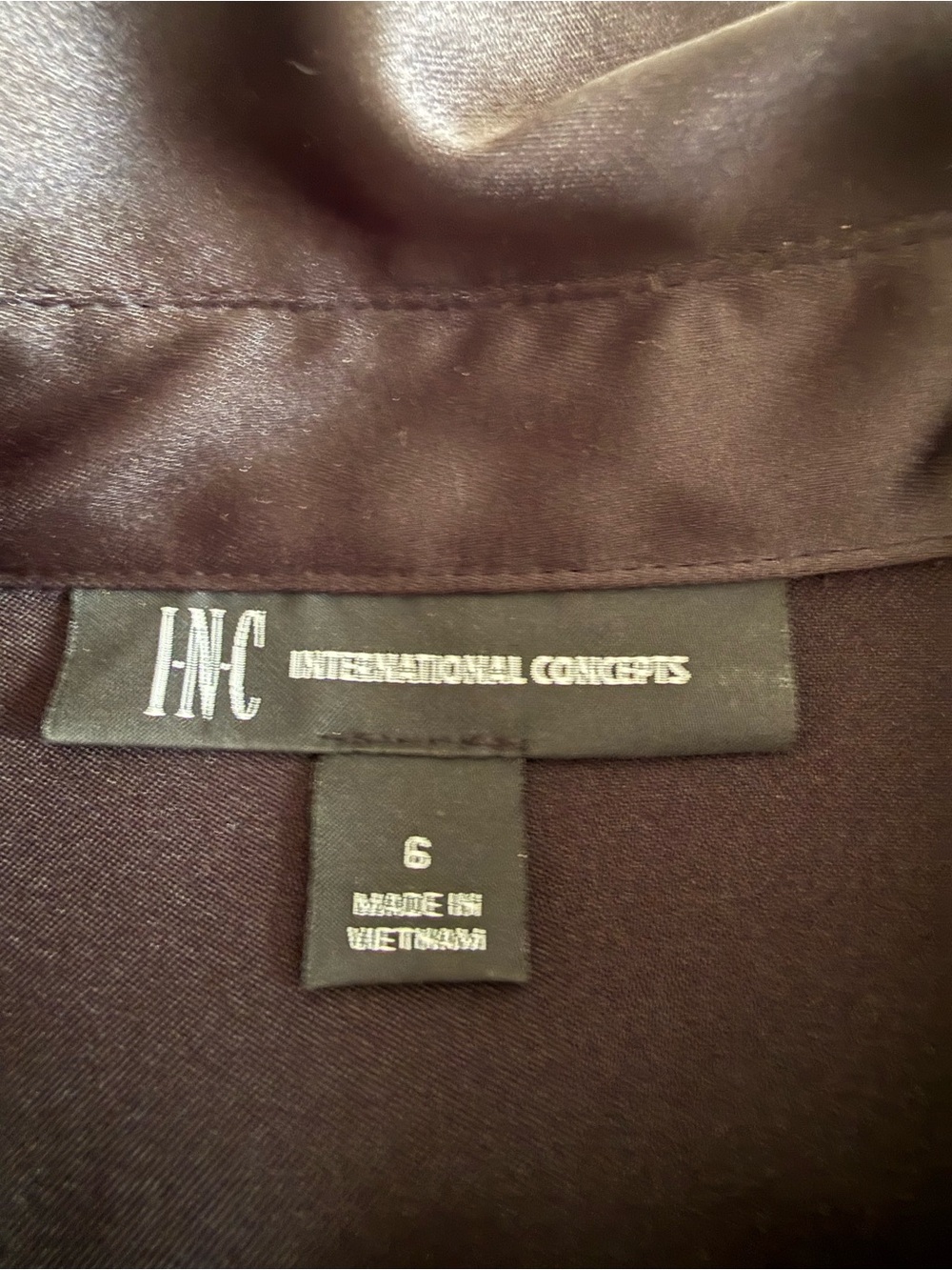 INC International Concepts Black Satin Utility Jogger Jumpsuit Size 6 NWOT - Picture 4 of 11